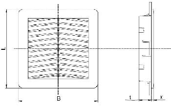 Knürr zub. Ein/Austrittfilter 250x250 RAL7035