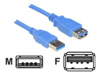 Kabel USB 3.0 A (St) => A (Bu) 1,0m *DeLock*