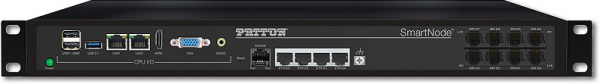 Patton SmartNode Open Gateway Appliance - Large. Router, 4 BRI, 4 FXS, 4 FXO, 12 VoIP calls; 4 LAN/W