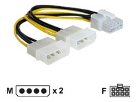 DeLock Kabel Stromkabel für PCI Express Karten 8pin > 2x 5¼