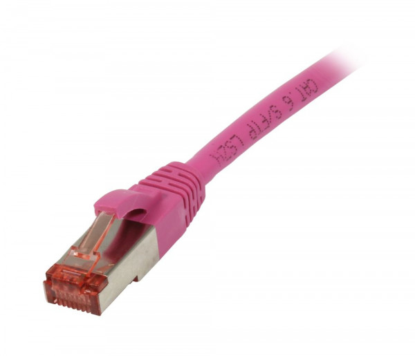 Patchkabel RJ45, CAT6 250Mhz, 0.15m magenta S-STP(S/FTP),TPE(Superflex), Synergy 21,