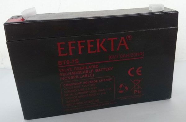 Effekta zbh. Akku, 6V-7AH,