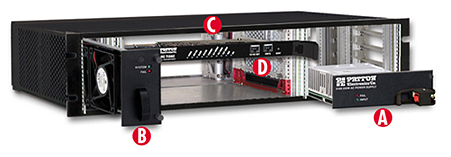 Patton 6286 ForeFront 2U Chassis; Redundant AC Power; Alarm Card