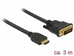 Kabel DVI 24+1 Stecker > HDMI-A Stecker 3,0 m Delock