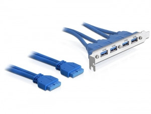 DeLock Slotblech - USB 3.0 4xPort