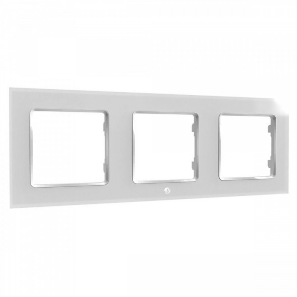 Shelly · Unterputz Zubehör · "Wall Frame 3" · Wandtaster Rahmen 3-fach · Weiß