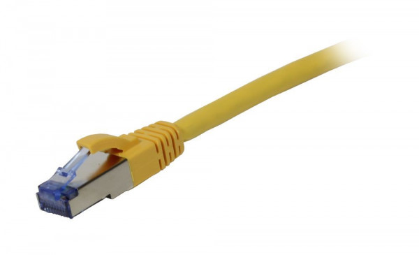 Patchkabel RJ45, CAT6A 500Mhz, 5m, gelb S-STP(S/FTP), Komponent getestet, AWG26, Synergy 21