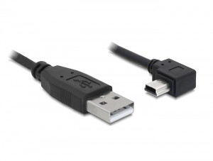 DeLock Kabel USB A (St) => MINI B 5-pin (St) gewinkelt 2,0m