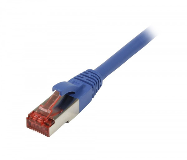 Patchkabel RJ45, CAT6 250Mhz, 0.15m blau S-STP(S/FTP),TPE(Superflex), Synergy 21,