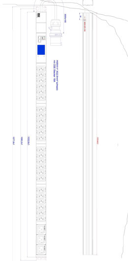 Bachmann Steckdosenleiste, 24xDosen C13, 3xC19-> 3m Stecker CEE 16A, PDU, 10/100Mbit,