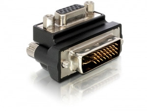 DeLock Adapter VGA Bu > DVI 29pin St rechts gewinkelt