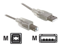 Kabel USB 2.0 A (St) => B (St) 0,5m *DeLock*