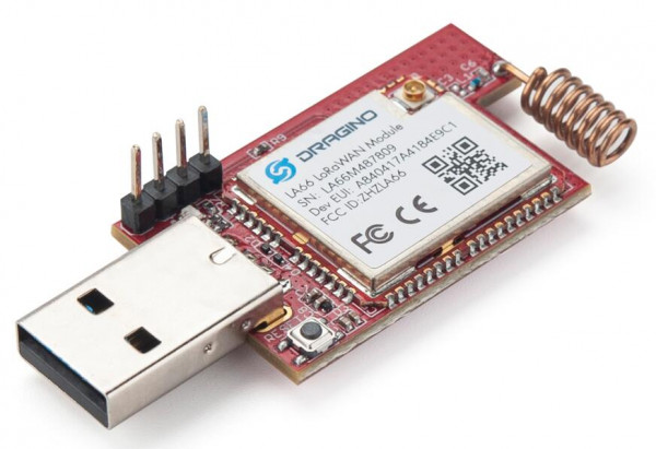 DRAGINO · LoRa · LA66 USB-Adapter mit Gehäuse & SMA· LA66-EU868