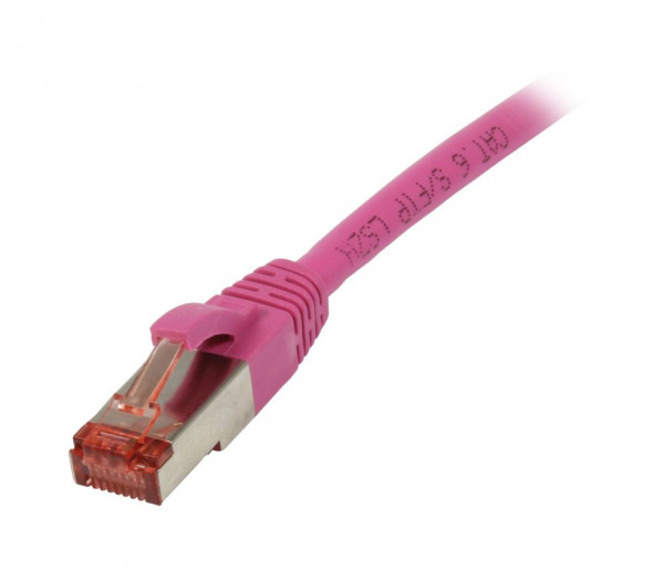 Patchkabel RJ45, CAT6 250Mhz, 0.15m Magenta, S-STP(S/FTP), LSZH, Synergy 21,