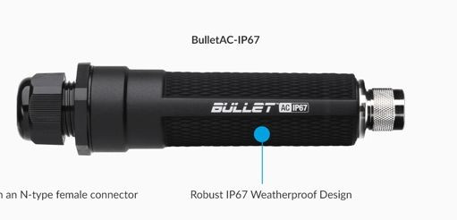 Ubiquiti, AirMax BulletAC-IP67 N-Type M Connector