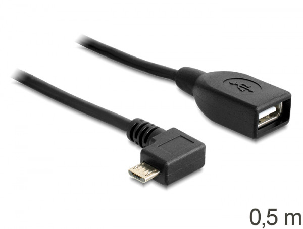 Kabel USB 2.0 Micro B (St) => A (BU) 0,5m *DeLock*