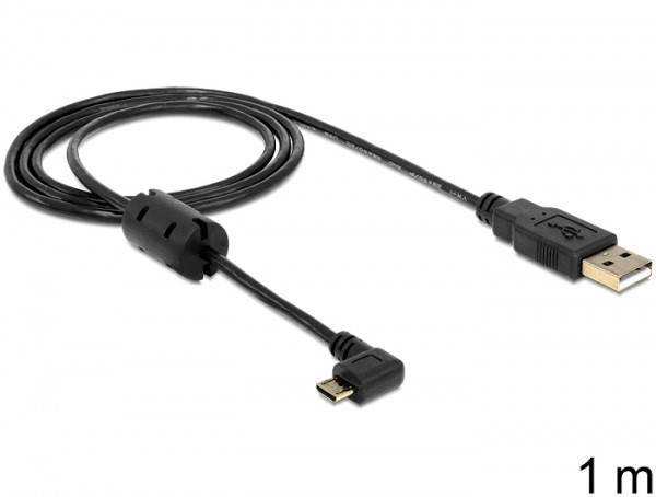 Kabel USB 2.0 A (St) => Micro B (St) 1,0m schwarz *DeLock*