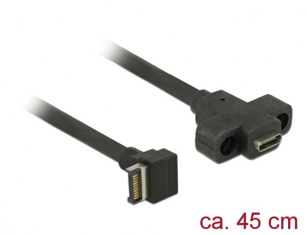 Kabel USB 3.1 A (St) => C (Bu) 0,45m intern *DeLock*