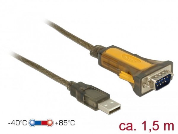 Adapter USB 2.0 => Seriell - Erweiterter Temperaturbereich *DeLock*