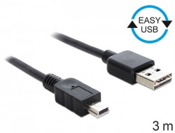 Kabel USB 2.0 A (St) => MINI 5-polig (St) 3,0m Easy USB *DeLock*