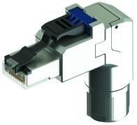 Telegärtner Stecker, TP/RJ45, Feldkonfektionierbar, CAT6A, MFP8-4x90 T568B,10-Pack, gewinkelt,