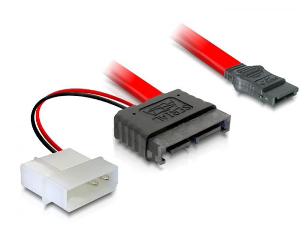 DeLock Kabel SATA Sliml.All-in-One7+6pin 5V St