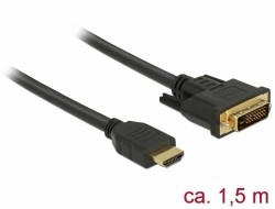 Kabel DVI 24+1 Stecker > HDMI-A Stecker 1,5 m Delock