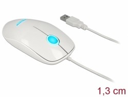 Delock Optische 3-Tasten LED Maus USB Typ-A weiß