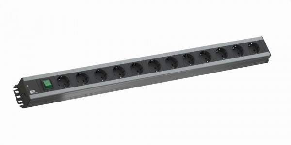 Bachmann Handwerkerleiste, 12xDosen(CEE7) -> Stecker(CEE7), 2m, Schalter,