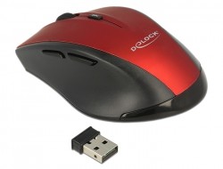 Delock Ergonomische optische 5-Tasten Maus 2,4 GHz wireless