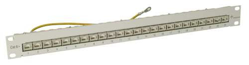 Patch Panel 24xTP, CAT6A, 500Mhz, 19", Schwarz, Telegärtner,