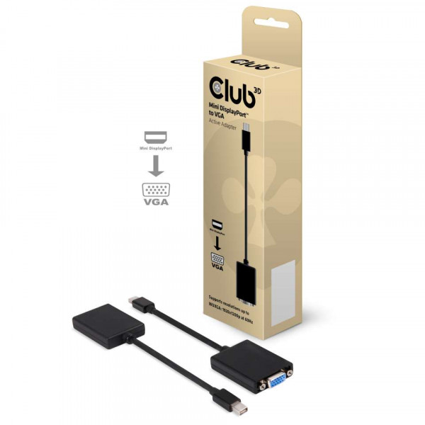 Adapter DisplayPort Mini 1.1 => VGA *Club 3D* Aktiv