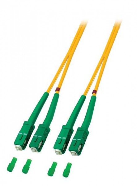 LWL-2-Faser-Patchkabel 5mtr.SC(APC8GradO2561.5,-SC/APC8Grad