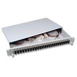 LWL-Patchpanel Spleisbox,19", 6xSC-Duplex, 9/125um, ausziehbar,