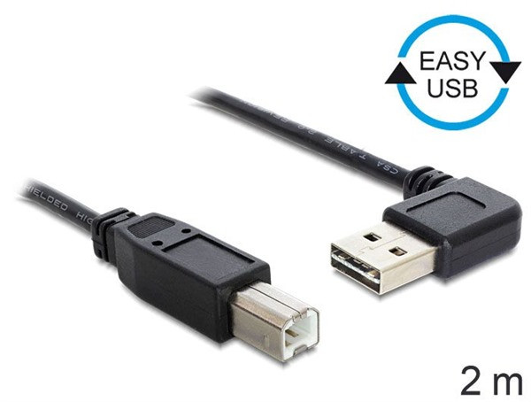 Kabel USB 2.0 A (St) => B (St) 1,8m schwarz *Delock*