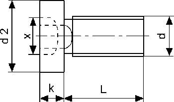 Knürr Zylinderschraube M5x8, 50-Pack