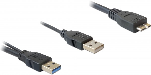 DeLock Kabel USB 3.0 A (St) > micro USB 3.0 B (St) + USB 2.0 A (St)