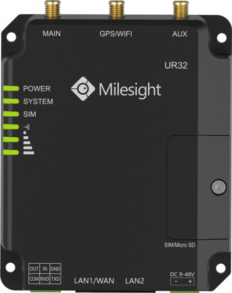 Milesight IoT Ind. Cellular Router UR32 PoE Wi-Fi