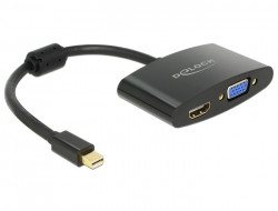 Delock VGA Adapter Displayport mini St > VGA / HDMI schwarz