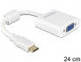 Delock VGA Adapter HDMI micro D (St) > VGA Buchse + Audio *weiß*