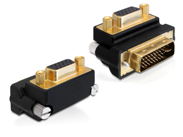 DeLock Adapter VGA Bu > DVI 24+5pin St 270° gewinkelt