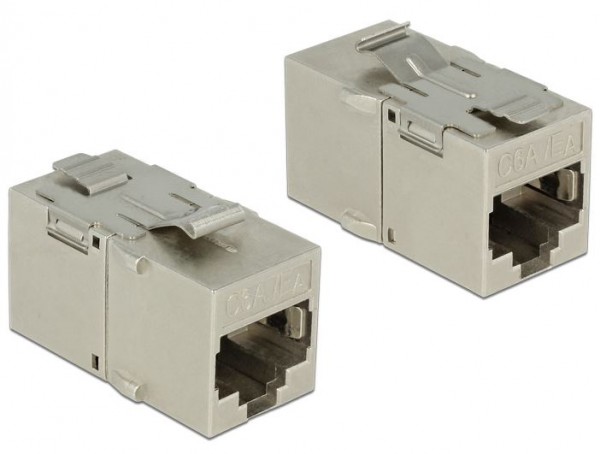 Delock Keystone Modul RJ45 Buchse > RJ45 Buchse Cat.6A Metall