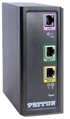 Patton Ruggedized 5.7 Mbps CopperLink 1314 Ethernet Extender (Remote); Conformal Coated; 2 x10/100;