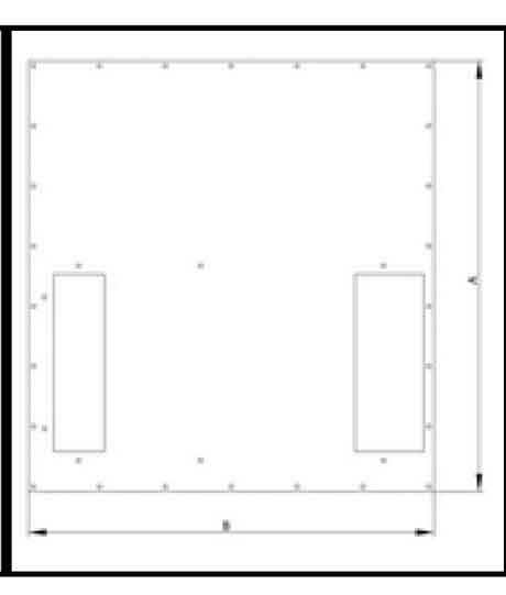 Triton 19"zbh. Klimaeinheit, zbh. Zusatzblende, für X3/4, für RDE/RIE, B800/T1000+1200mm quer montie