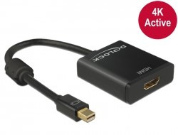 Delock VGA Adapter Displayport mini St > HDMI Buchse aktiv 4K