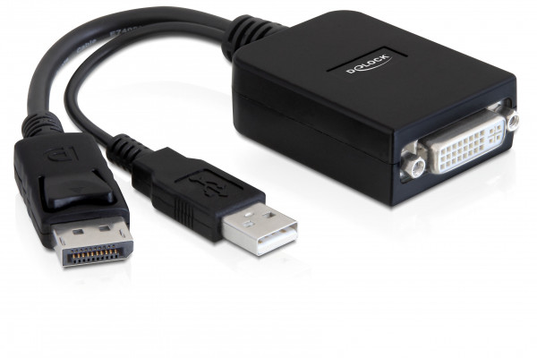 Delock Adapter Displayport St > DVI 24+5 Buchse aktiv