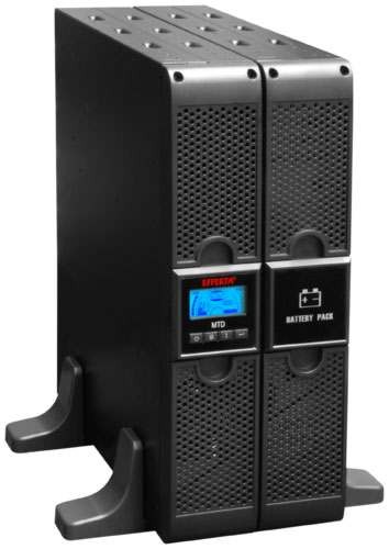 Effekta MTD RT Lineinter. USV,3000VA, 34min, MTD3000RTXL, USB+RS232, Schwarz, Tower/19",