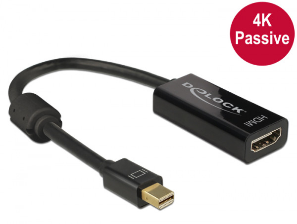 DeLock Adapter mini Displayport 1.2 > HDMI Buchse 4K Passiv