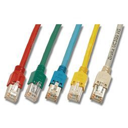 Patchkabel RJ45, CAT5+, 300Mhz, 1m Blau, mit Draka SFTP(F/UT