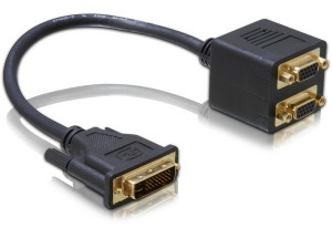 DeLock Konverter DVI29 Stecker zu 2x VGA Buchse